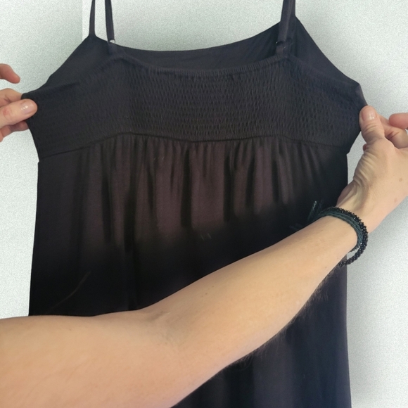 INC Embroidered Black Spaghetti Strap Dress  Mini Size S - Picture 4 of 13